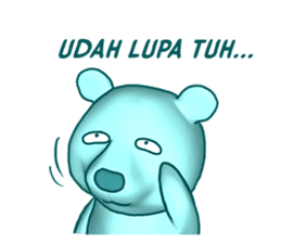 Beruang Biru Imut sticker #9576535