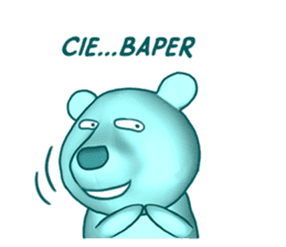 Beruang Biru Imut sticker #9576537