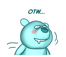 Beruang Biru Imut sticker #9576539