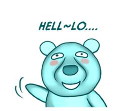 Beruang Biru Imut sticker #9576540