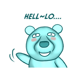 Beruang Biru Imut sticker #9576540