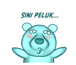Beruang Biru Imut sticker #9576541