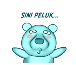 Beruang Biru Imut sticker #9576541