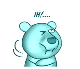 Beruang Biru Imut sticker #9576542