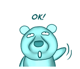 Beruang Biru Imut sticker #9576545