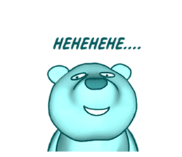 Beruang Biru Imut sticker #9576548