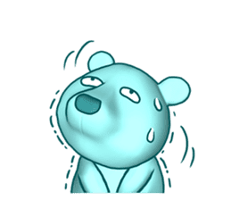 Beruang Biru Imut sticker #9576549