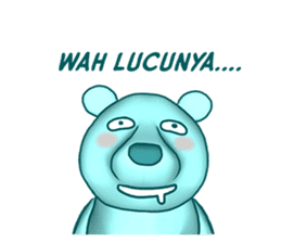 Beruang Biru Imut sticker #9576550