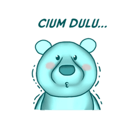 Beruang Biru Imut sticker #9576551