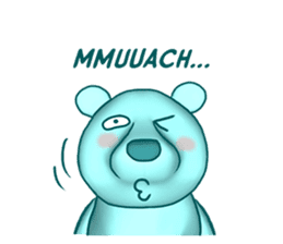 Beruang Biru Imut sticker #9576552