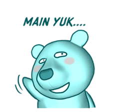 Beruang Biru Imut sticker #9576553