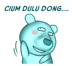 Beruang Biru Imut sticker #9576554