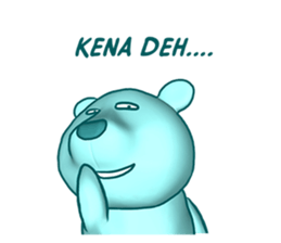 Beruang Biru Imut sticker #9576555