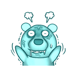 Beruang Biru Imut sticker #9576556