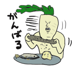 Funny vegetables and fruits sticker #9576574