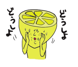 Funny vegetables and fruits sticker #9576577