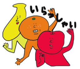 Funny vegetables and fruits sticker #9576582