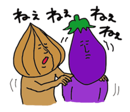 Funny vegetables and fruits sticker #9576591