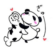 Panda and Azarashi sticker #9577460