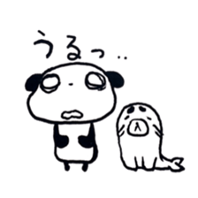 Panda and Azarashi sticker #9577470