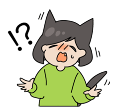 cat girl with smiling sticker #9577732