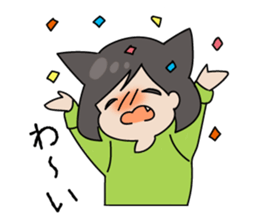 cat girl with smiling sticker #9577736