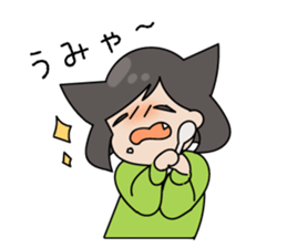 cat girl with smiling sticker #9577740