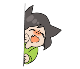 cat girl with smiling sticker #9577745