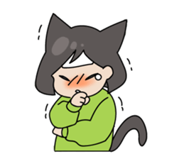 cat girl with smiling sticker #9577747