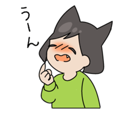 cat girl with smiling sticker #9577749