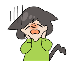 cat girl with smiling sticker #9577752