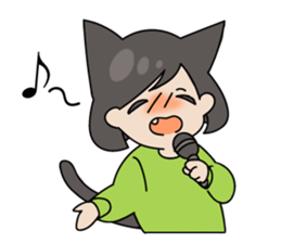 cat girl with smiling sticker #9577755