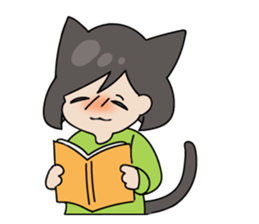 cat girl with smiling sticker #9577756