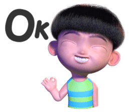 Kapo,The cranky boy #1(A little smile) sticker #9578005
