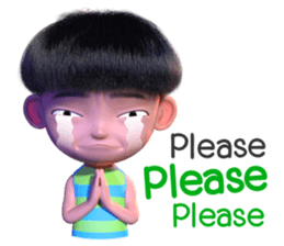 Kapo,The cranky boy #1(A little smile) sticker #9578010