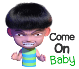 Kapo,The cranky boy #1(A little smile) sticker #9578014