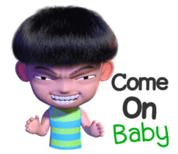 Kapo,The cranky boy #1(A little smile) sticker #9578014