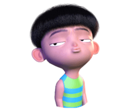 Kapo,The cranky boy #1(A little smile) sticker #9578024