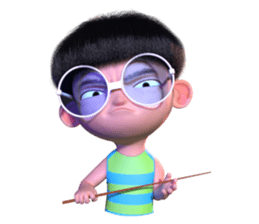 Kapo,The cranky boy #1(A little smile) sticker #9578028