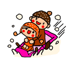 ORANGE chan and BROWN kun4 sticker #9578720