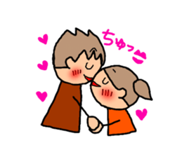 ORANGE chan and BROWN kun4 sticker #9578733