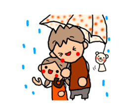 ORANGE chan and BROWN kun4 sticker #9578738