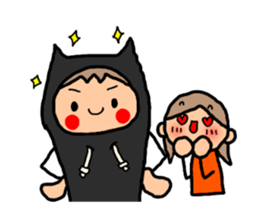 ORANGE chan and BROWN kun4 sticker #9578750