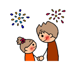 ORANGE chan and BROWN kun4 sticker #9578751