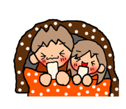 ORANGE chan and BROWN kun4 sticker #9578753
