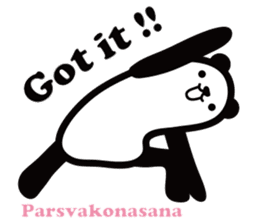 Yoga Poses Book of Mochi Panda(English) sticker #9578842
