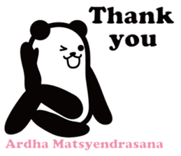 Yoga Poses Book of Mochi Panda(English) sticker #9578847