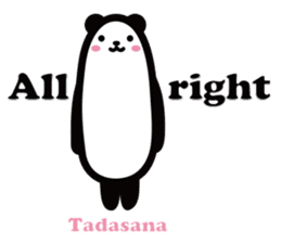 Yoga Poses Book of Mochi Panda(English) sticker #9578854