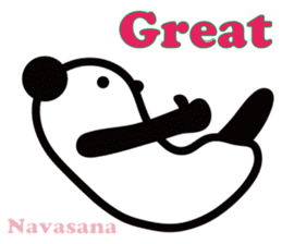 Yoga Poses Book of Mochi Panda(English) sticker #9578861