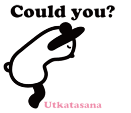 Yoga Poses Book of Mochi Panda(English) sticker #9578864